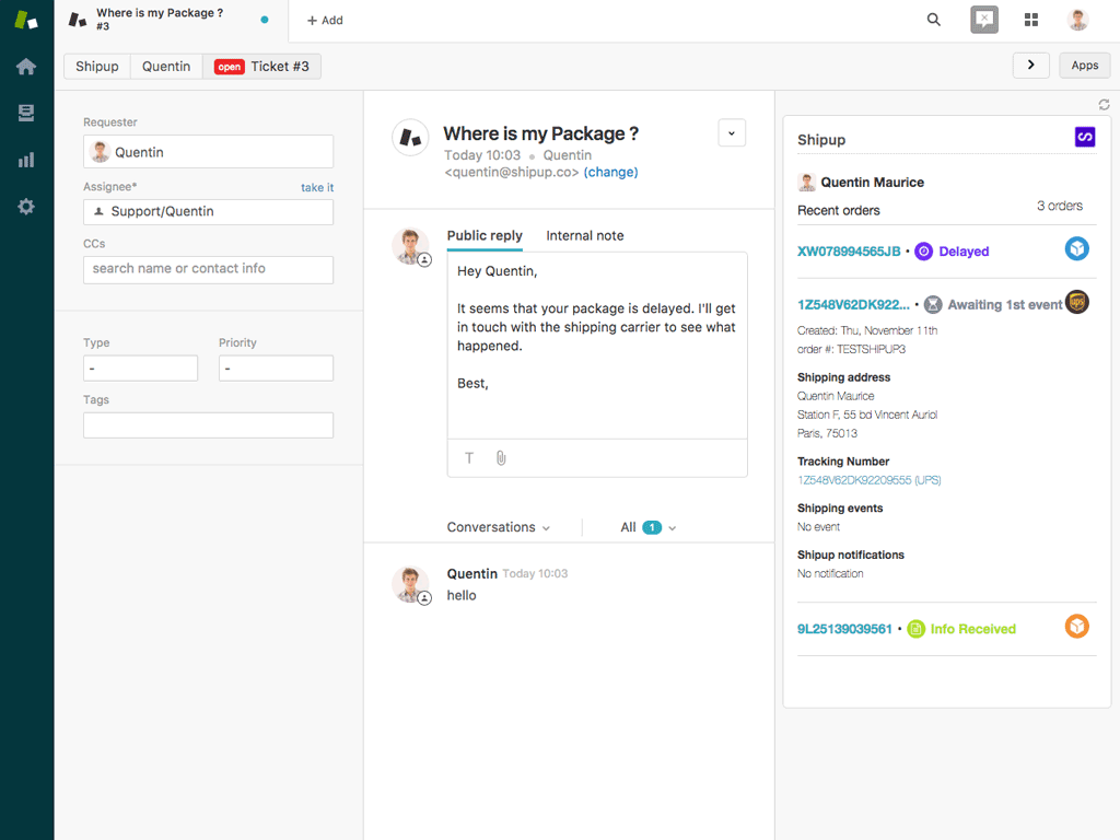 Shipup for Zendesk Support 2.0 thumbnail 3